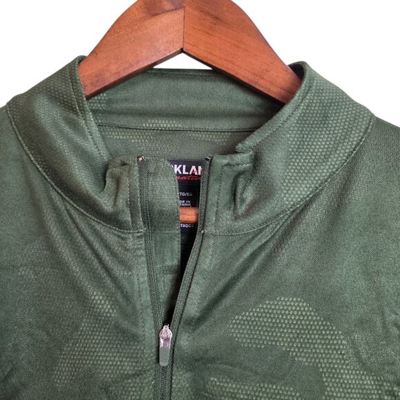 Kirkland Pullover Mens XL Green Camo Quarter Zip Sweater Performance Recycled - Picture 4 of 14